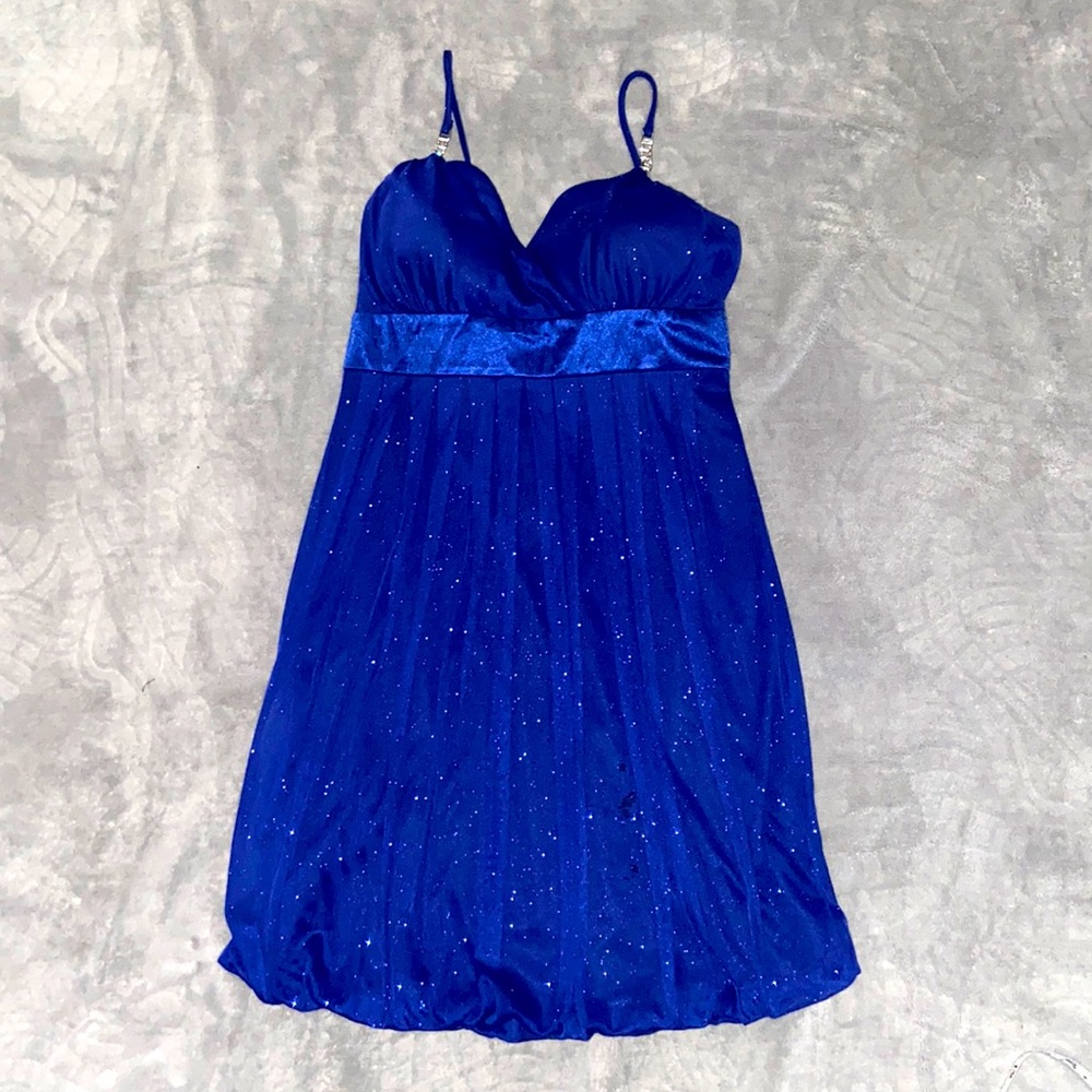 Royal blue juniors evening dress
